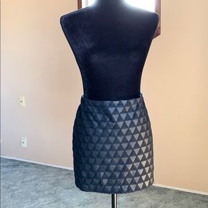 Faux leather skirt